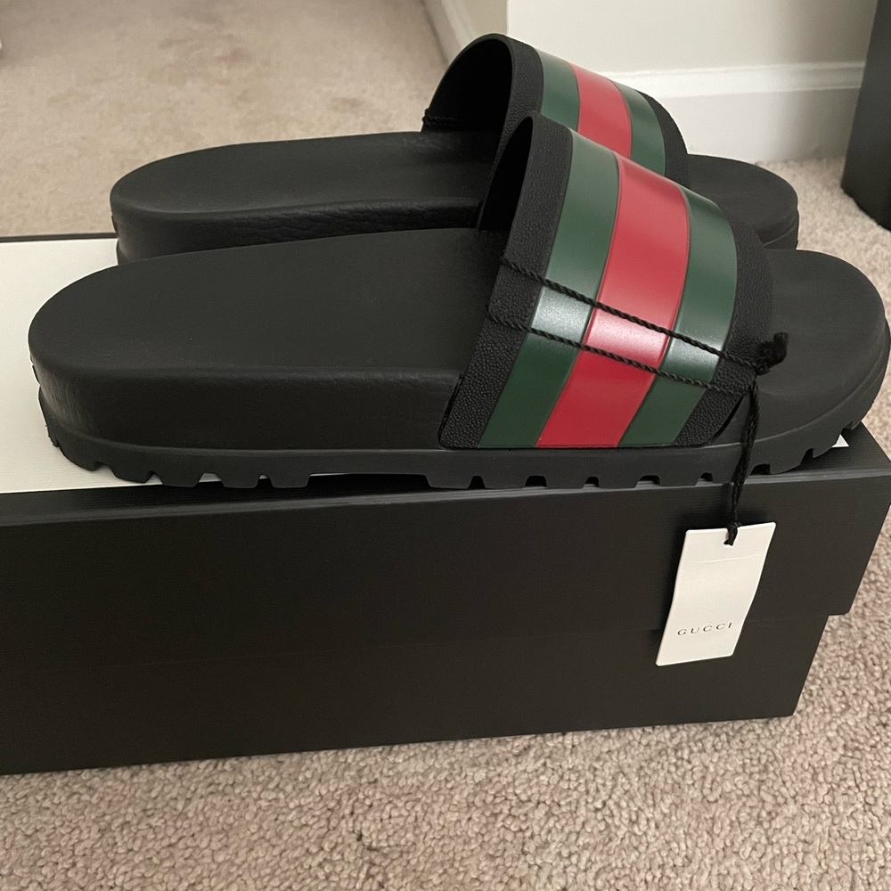 Gucci Web Slide Sandals - Picture 3 of 10